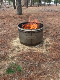 Drum firepit stainless steel washer
