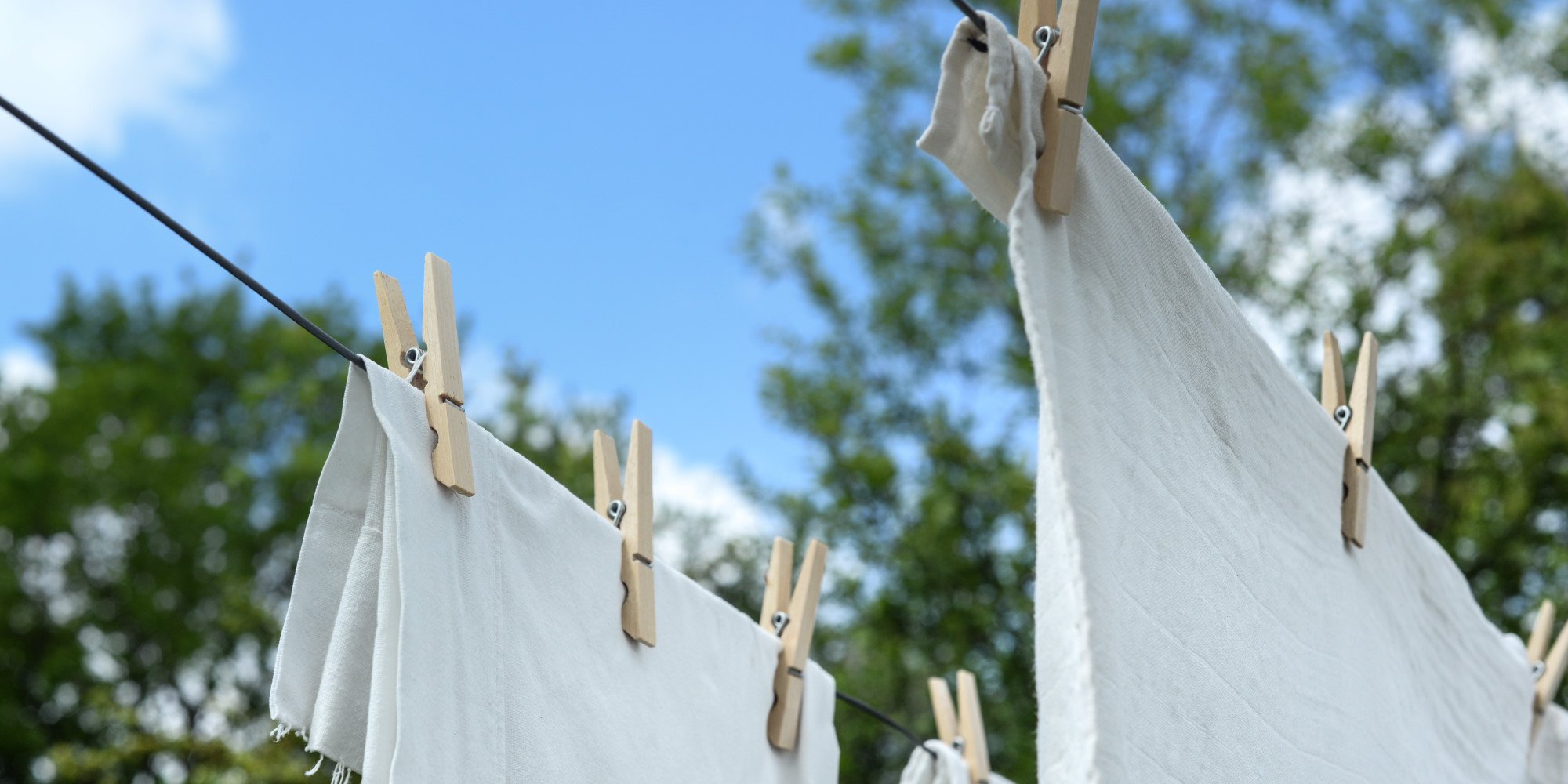 Shirts on a laundry line